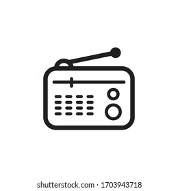 radio icon line art design