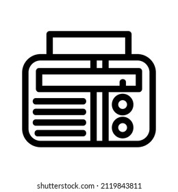 radio icon line style design vector. Audio and music. Modern and old stylish music receiver. Party banner, poster, header for website.