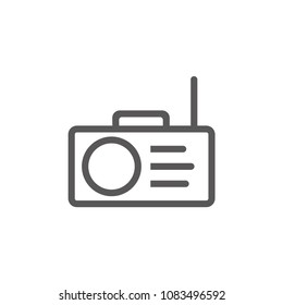 Radio icon. line icon radio vector illustration