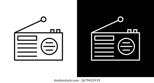 Radio Icon Line für Web, Mobile und Infografiken.