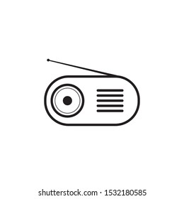 radio icon logo design. vector illustration