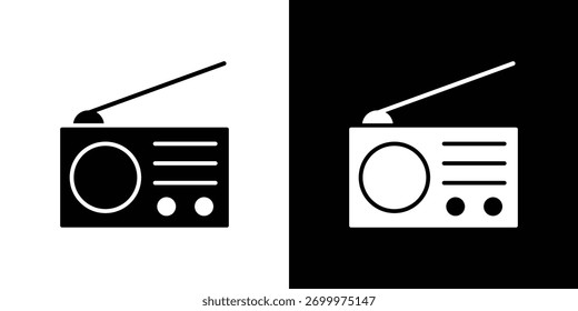Ícone de rádio, elementos de logotipo de designs gráficos