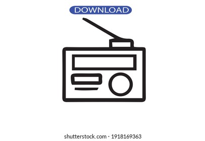 Radio icon or logo high resolution