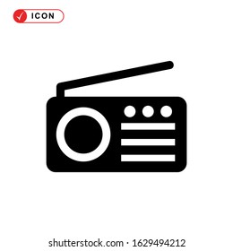 radio icon or logo isolated sign symbol vector illustration - high quality black style vector icons
