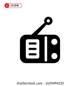 radio icon or logo isolated sign symbol vector illustration - high quality black style vector icons
