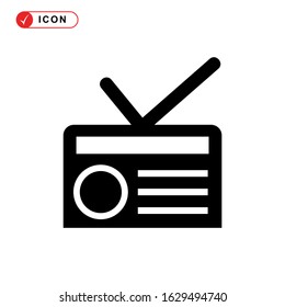 radio icon or logo isolated sign symbol vector illustration - high quality black style vector icons
