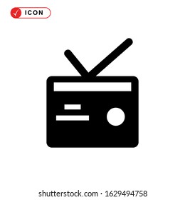 radio icon or logo isolated sign symbol vector illustration - high quality black style vector icons
