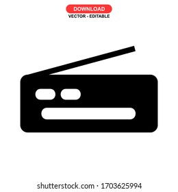 radio icon or logo isolated sign symbol vector illustration - high quality black style vector icons
