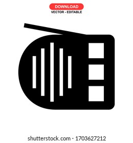 radio icon or logo isolated sign symbol vector illustration - high quality black style vector icons
