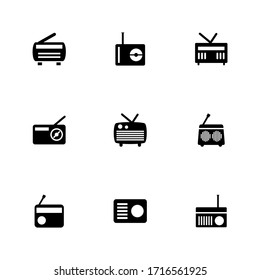 radio icon or logo isolated sign symbol vector illustration - Collection of high quality black style vector icons
