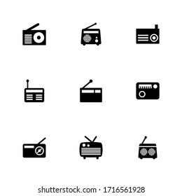 radio icon or logo isolated sign symbol vector illustration - Collection of high quality black style vector icons
