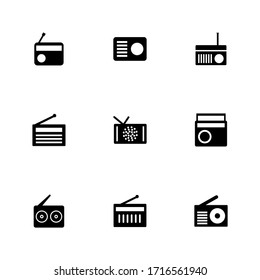 radio icon or logo isolated sign symbol vector illustration - Collection of high quality black style vector icons

