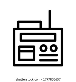 Radio icon or logo isolated sign symbol vector illustration - high quality black style vector icons
