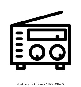 Radio icon or logo isolated sign symbol vector illustration - high quality black style vector icons
