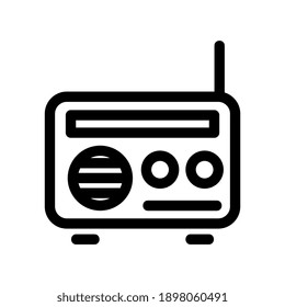 radio icon or logo isolated sign symbol vector illustration - high quality black style vector icons
