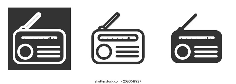 Radio icon or logo isolated sign symbol vector illustration - high quality black style vector icons