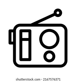 radio icon or logo isolated sign symbol vector illustration - high quality black style vector icons
