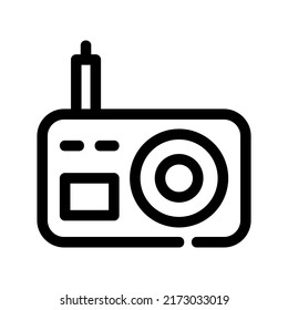 radio icon or logo isolated sign symbol vector illustration - high quality black style vector icons
