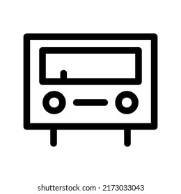 radio icon or logo isolated sign symbol vector illustration - high quality black style vector icons
