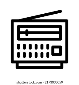 radio icon or logo isolated sign symbol vector illustration - high quality black style vector icons
