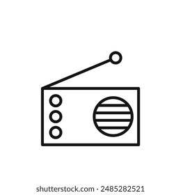 radio icon logo sign vector outline