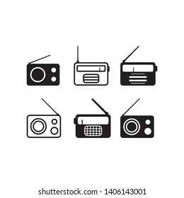 radio icon logo vector design template