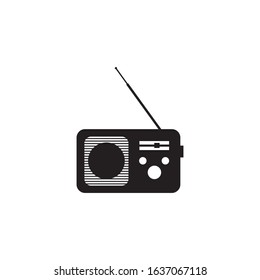 Radio icon logo vector template illustration