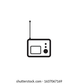 Radio icon logo vector template illustration