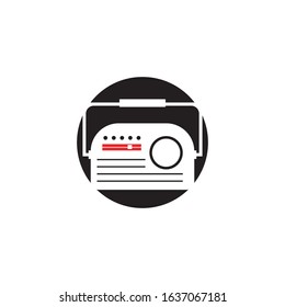Radio icon logo vector template illustration