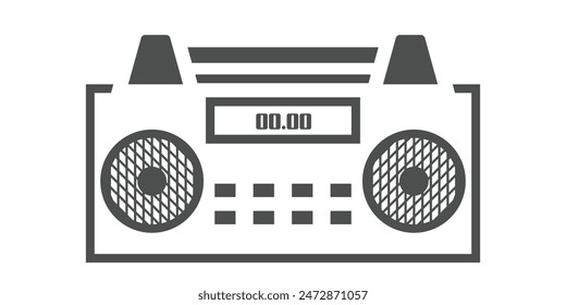 Radio icon. modern radio. fm linear radios. vector illustration concept.