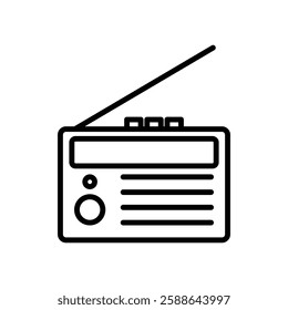 radio icon music retro old vector design template