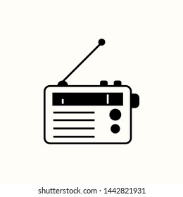 Radio icon. New trendy art style radio vector symbol