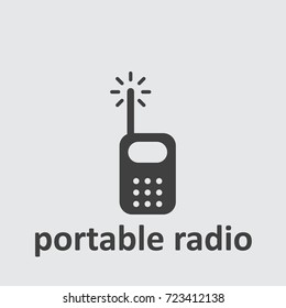 Radio icon on the grey background.