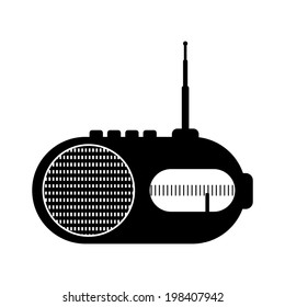 Radio icon on white background.