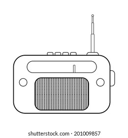 Radio icon on white background.
