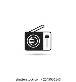 radio icon on white background