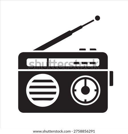 Radio icon on white background illustration vector design