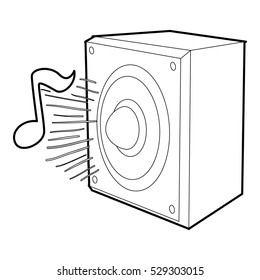 Radio icon. Outline illustration of radio vector icon for web