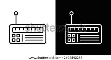 Radio icon outline. linear style for apps