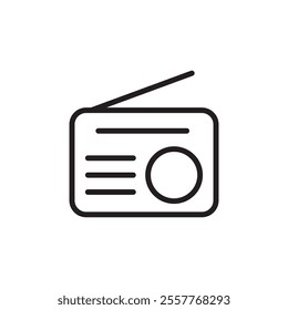 radio icon Outline vector for web ui