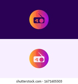 Radio Icon Premium Logo Vector