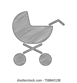 Radio icon, Receiver. Vector. Shaded gray icon on white background. Isolated.