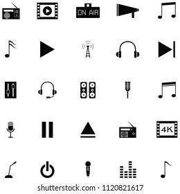 radio icon set