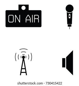 radio icon set