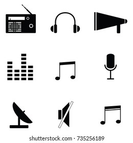 radio icon set