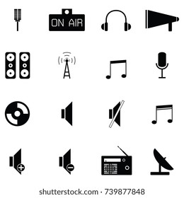 radio icon set