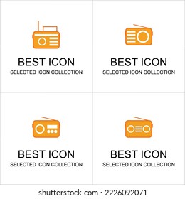 el conjunto de iconos de radio se puede usar para digital e impresión