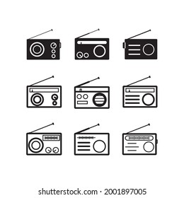 Radio icon. Radio set symbol vector elements for infographic web.