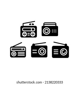 Ilustración de diseño del símbolo del vector conjunto de iconos de radio