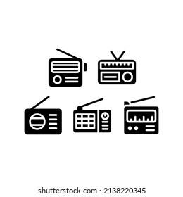 Radio Icon Set Vector Symbol Design Illustration